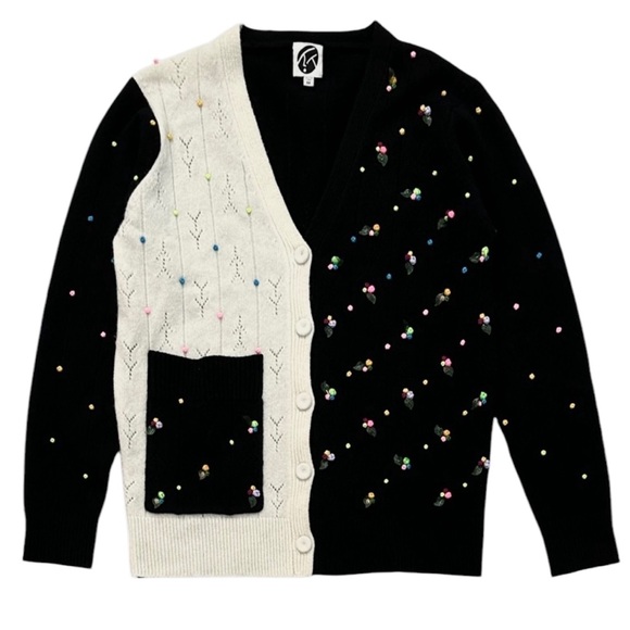 Yan Yan Knits Rosie Grandpa Oversize Lambswool Cardigan